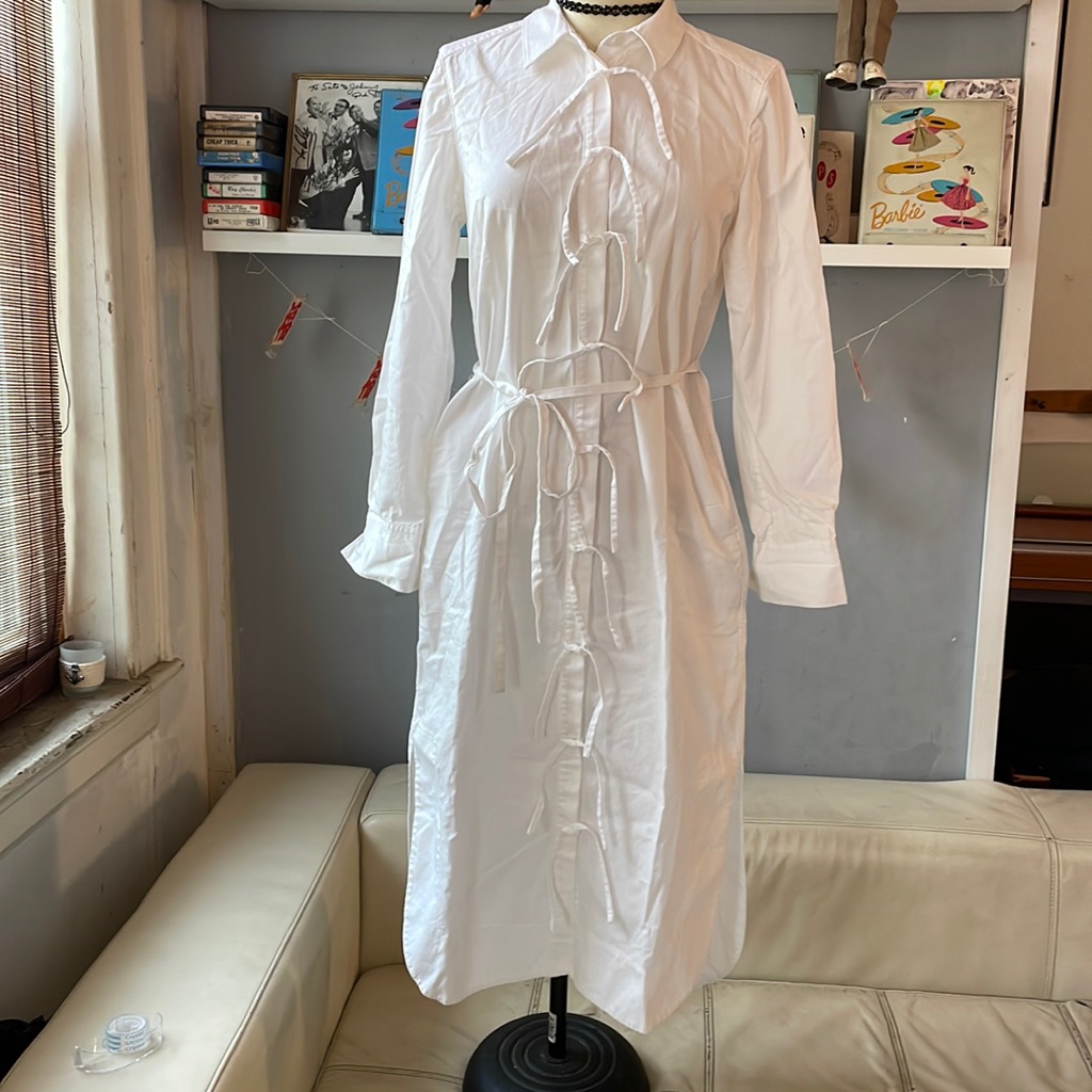 rebecca taylor long sleeve shirt dress Lorelai Shirt Dress Ivory / XL